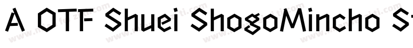 A OTF Shuei ShogoMincho Std字体转换